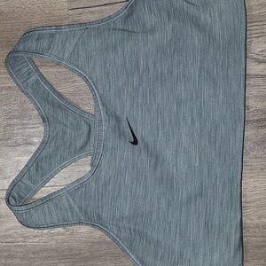 Nike Charcoal Racerback Sports Bra Sz L
